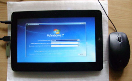 установка windows 7 на планшет